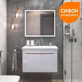 Тумба под раковину подвесная Vigo Grani 166 80 см дуб золотой